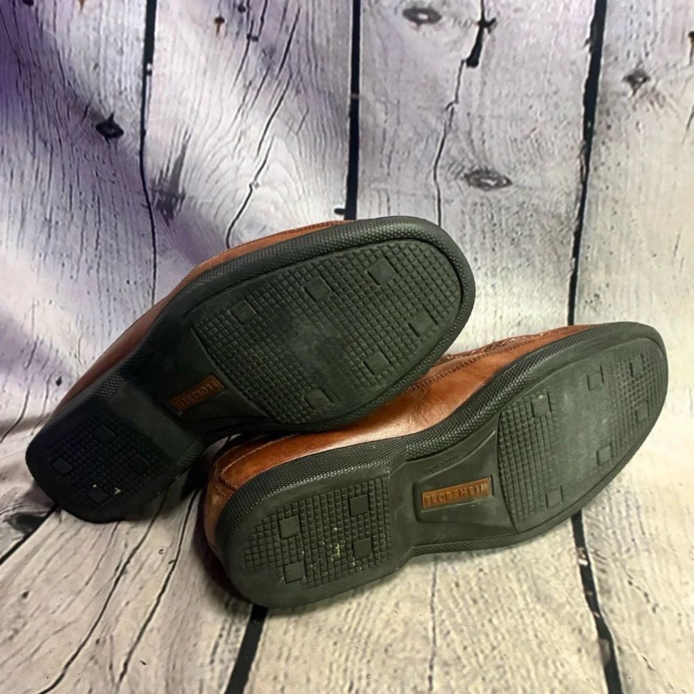 Florsheim Men’s Brown Leather Slip On Tassel Dress Oxford Loafers Brazil Sz 10 D